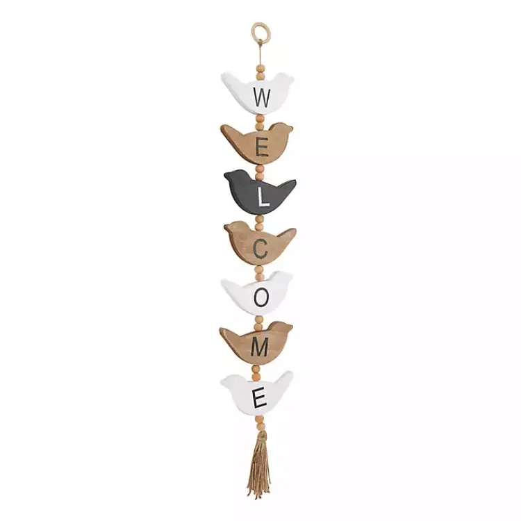Kirklands Home Welcome Bird Shaped Wood Wall Sign Discount