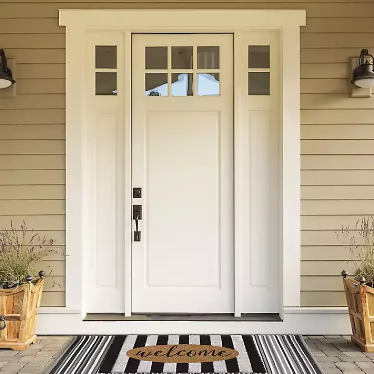 Kirklands Home Welcome Cabana Stripe Coir Doormat Online