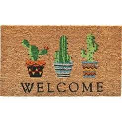 Kirklands Home Welcome Cactus Trio Doormat Clearance