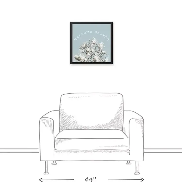 Easter Decorations>Kirklands Home Welcome Easter Hydrangea Framed Canvas Art Print