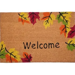 Fall>Kirklands Home Welcome Falling Leaves Doormat, 29x17 in.
