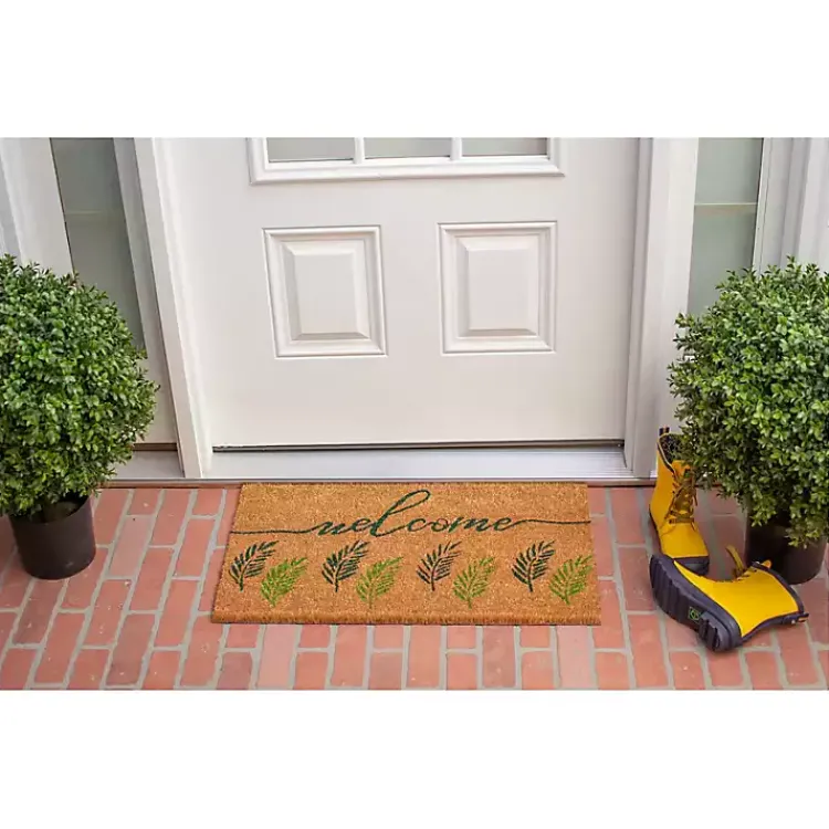 Kirklands Home Welcome Fern Doormat Sale