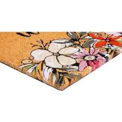 Kirklands Home Welcome Floral Doormat Multi Clearance