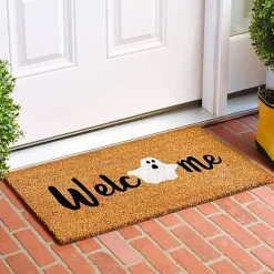 Halloween>Kirklands Home Welcome Ghost Doormat