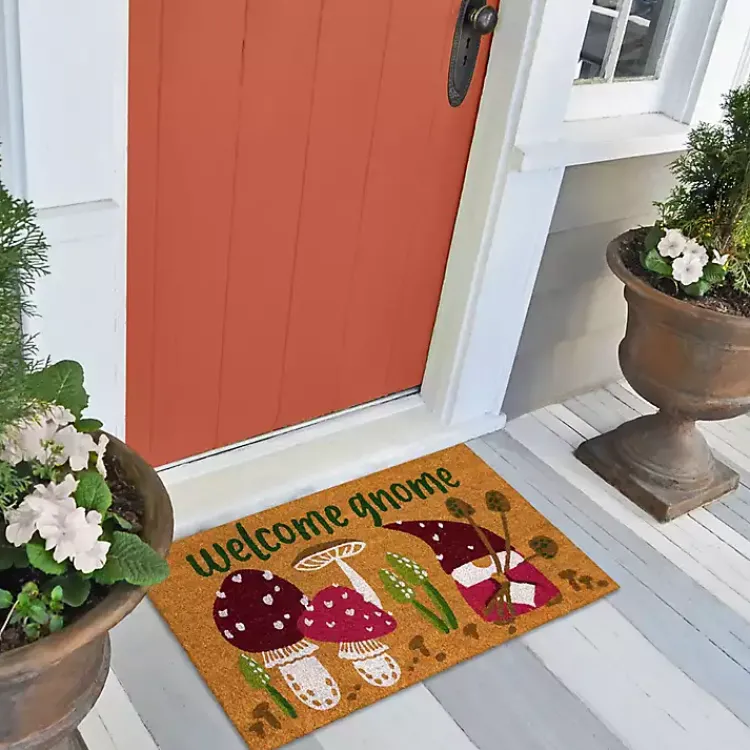 Kirklands Home Welcome Gnome Doormat Tan Discount