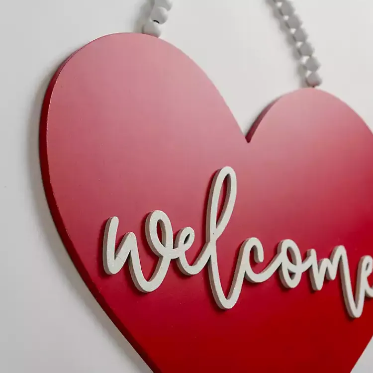Valentines Day Decorations>Kirklands Home Welcome Heart Hanging Wall Plaque