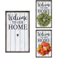 Kirklands Home Welcome Interchangeable Wreath Wall Plaque Outlet
