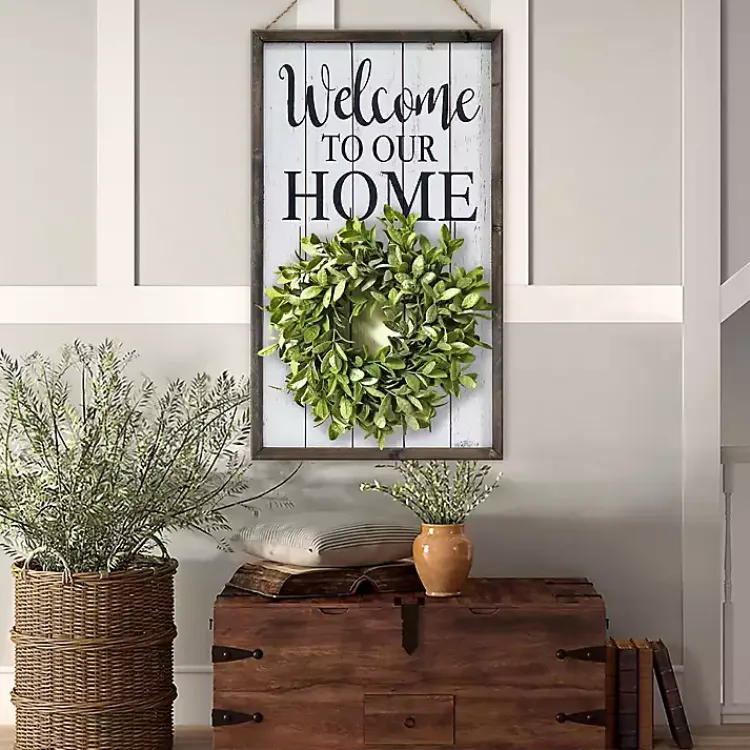 Kirklands Home Welcome Interchangeable Wreath Wall Plaque Outlet