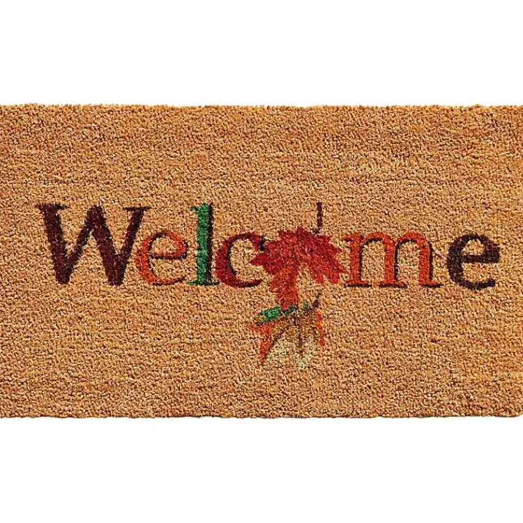 Kirklands Home Welcome Leaves Fall Coir Doormat Sale