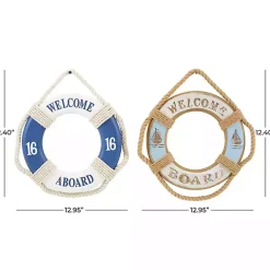 Kirklands Home Welcome Life Ring Wall Plaques, Set of 2 Clearance