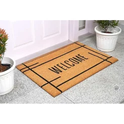 Kirklands Home Welcome Natural Linear Doormat Brown Online