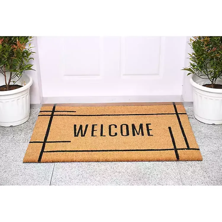 Kirklands Home Welcome Natural Linear Doormat Brown Online