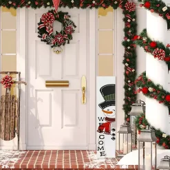 Outdoor Christmas Decorations>Kirklands Home Welcome Snowman Christmas Porch Board