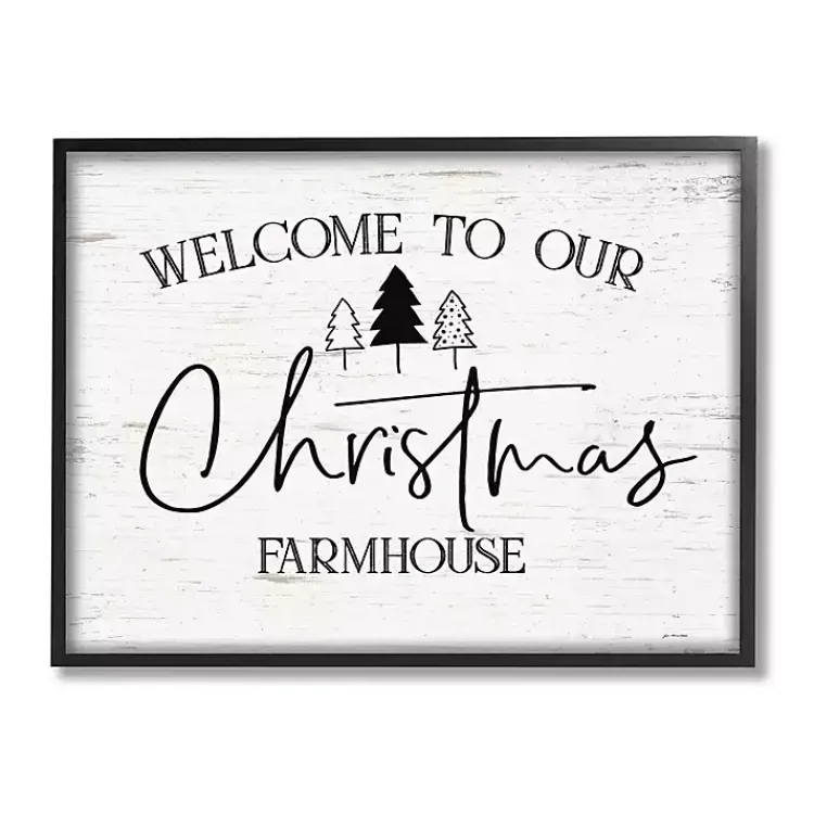Christmas Art & Wall Decor>Kirklands Home Welcome to Our Christmas Farmhouse Wall Plaque
