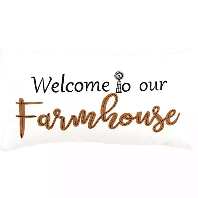 Pillows>Kirklands Home Welcome to Our Farmhouse Lumbar Pillow