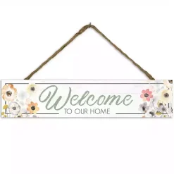 Kirklands Home Welcome to Our Home Floral Wall Plaque Outlet