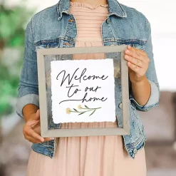 Kirklands Home Welcome to Our Home Framed Wall Plaque Online