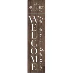 Kirklands Home Welcome to Our Home Personalized Porch Board Brown Discount