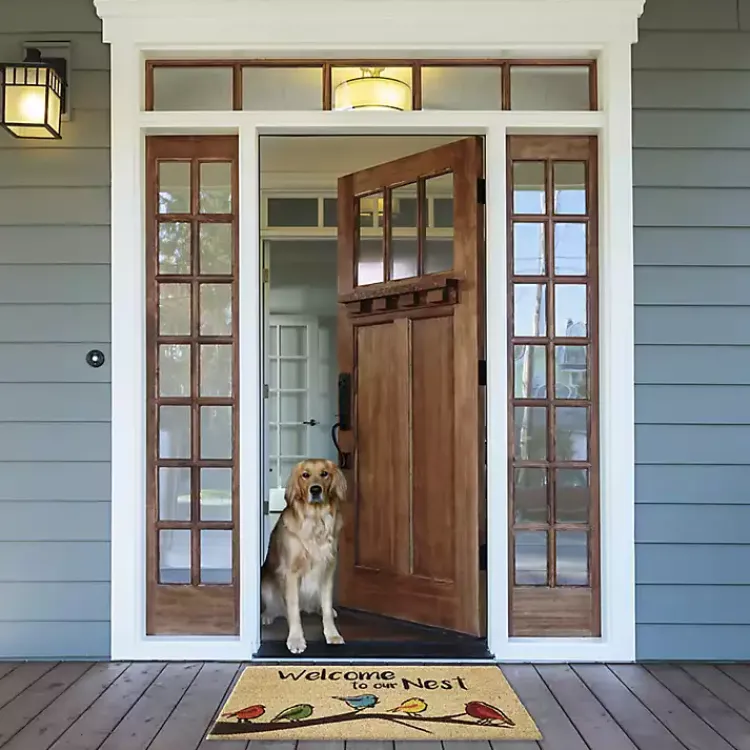 Kirklands Home Welcome to Our Nest Coir Doormat Hot