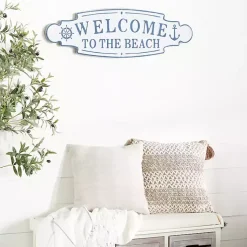 Kirklands Home Welcome To The Beach Metal Wall Plaque