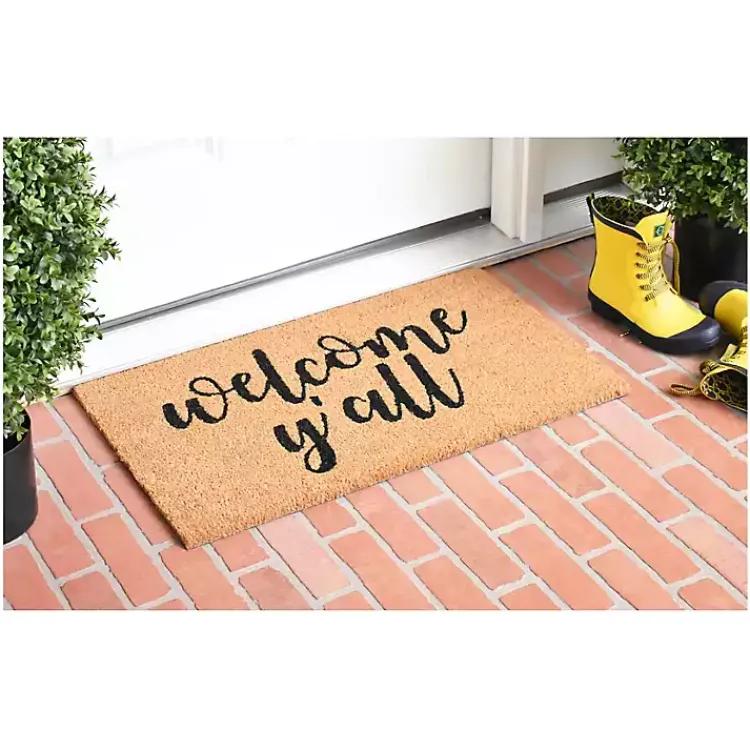 Kirklands Home Welcome Y'all Coir Doormat