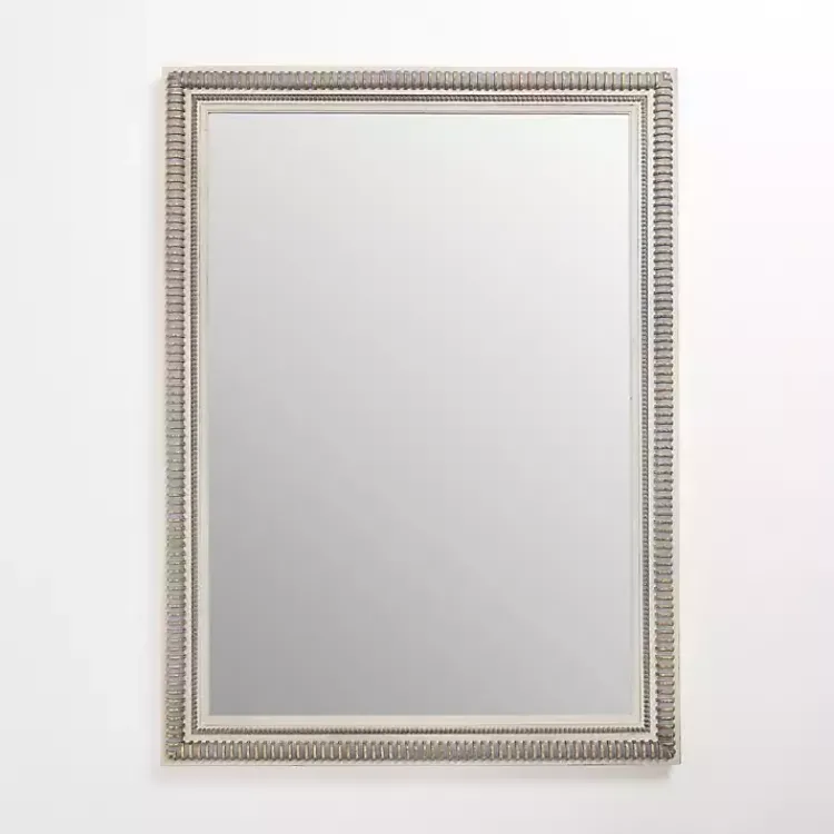 Kirklands Home Wexford Ribbed Rectangular Wall Mirror Outlet