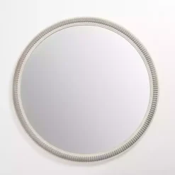 Kirklands Home Wexford Ribbed Round Wall Mirror Best