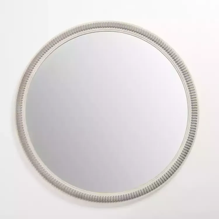 Kirklands Home Wexford Ribbed Round Wall Mirror Best