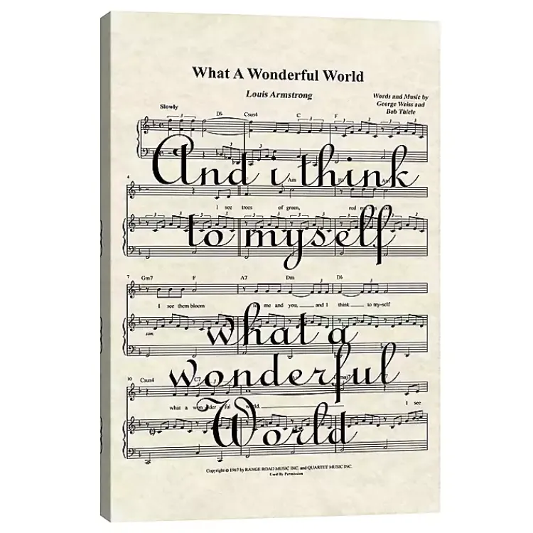 Kirklands Home What A Wonderful World II Canvas Art Print Hot