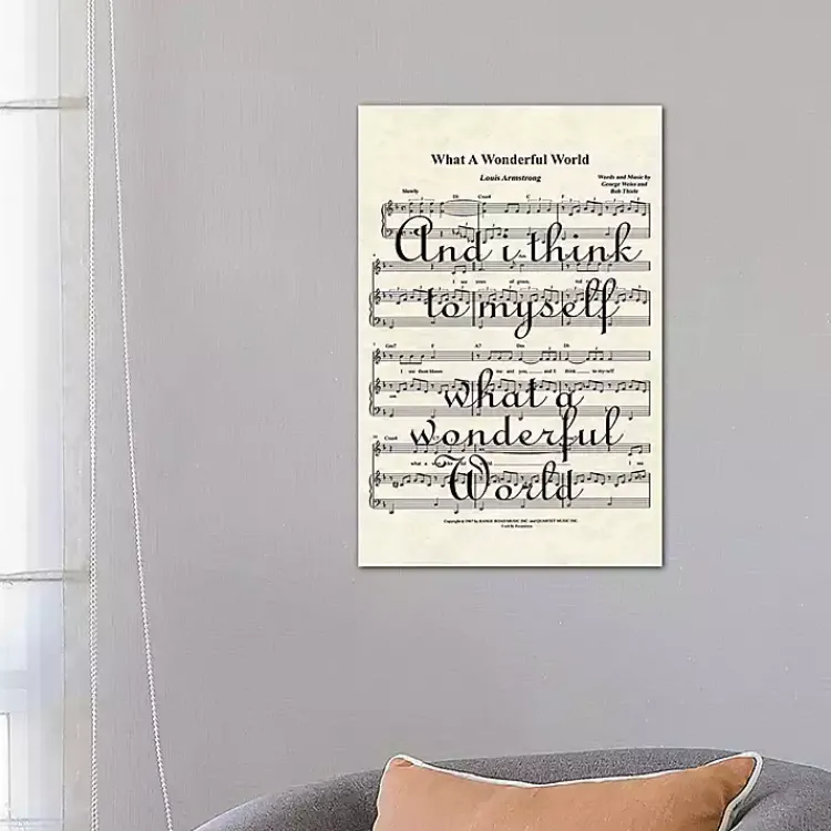 Kirklands Home What A Wonderful World II Canvas Art Print Hot