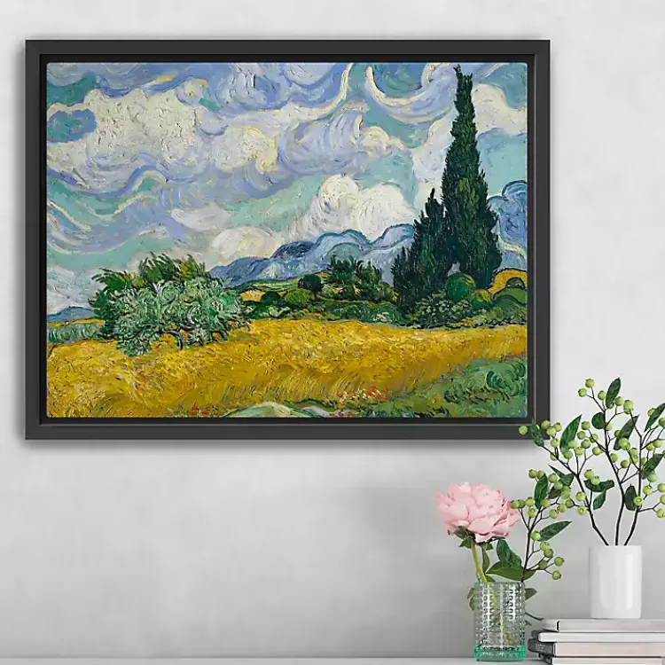 Kirklands Home Wheat Field with Cypresses Canvas Print, 26x20 in. Online