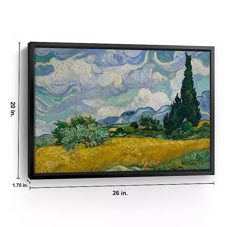 Kirklands Home Wheat Field with Cypresses Canvas Print, 26x20 in. Online