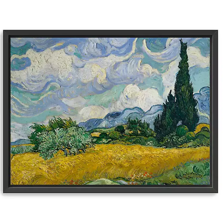 Kirklands Home Wheat Field with Cypresses Canvas Print, 42x32 in. Clearance
