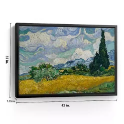 Kirklands Home Wheat Field with Cypresses Canvas Print, 42x32 in. Clearance