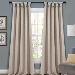 Kirklands Home Wheat Knotted Curtain Panel Set, 95 in. Tan Best