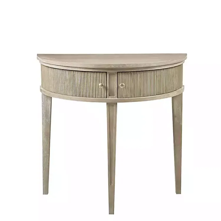 Kirklands Home Wheat Reclaimed Wood Fluted Console Table Outlet