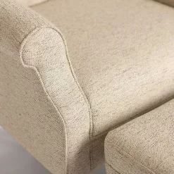 Kirklands Home Wheat Tufted Chair & Ottoman Set Tan Outlet