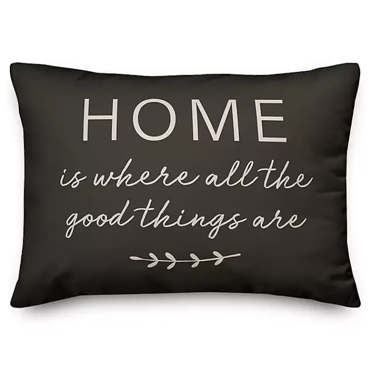 Kirklands Home Where Good Things Are Indoor/Outdoor Lumbar Pillow Outlet