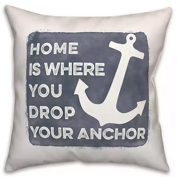 Kirklands Home Where You Drop Your Anchor Outdoor Throw Pillow Best