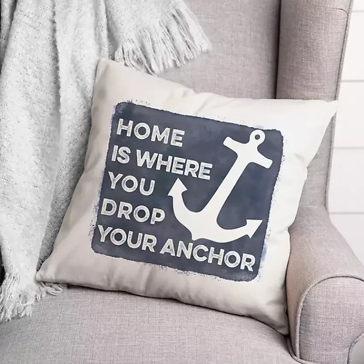 Kirklands Home Where You Drop Your Anchor Outdoor Throw Pillow Best