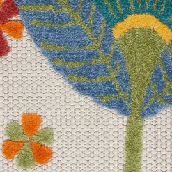 Kirklands Home Whimsical Flowers Outdoor Area Rug, 6x9 Multi Best