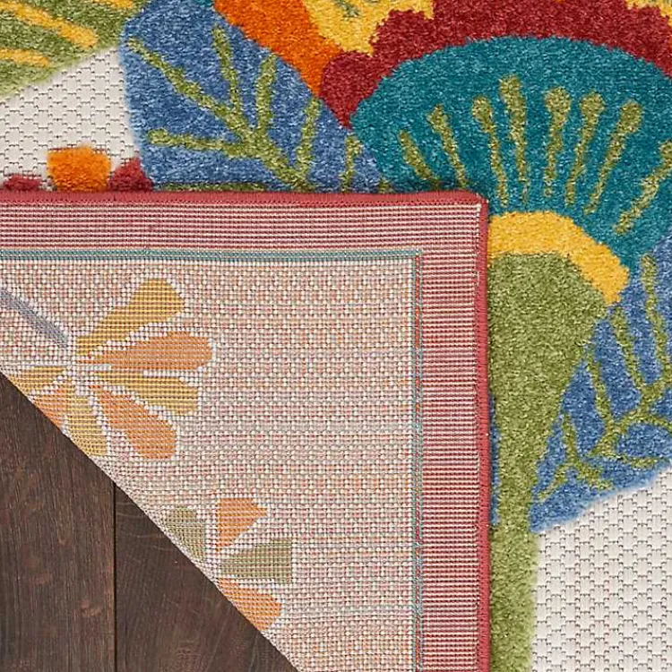 Kirklands Home Whimsical Flowers Outdoor Area Rug, 6x9 Multi Best