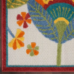 Kirklands Home Whimsical Flowers Outdoor Area Rug, 6x9 Multi Best