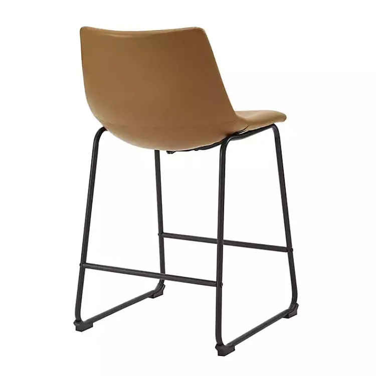 Kirklands Home Whiskey Faux Leather Counter Stools, Set of 2 Brown Discount