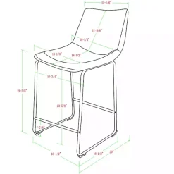 Kirklands Home Whiskey Faux Leather Counter Stools, Set of 2 Brown Discount
