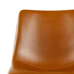 Kirklands Home Whiskey Faux Leather Scoop Dining Chairs, Set of 2 Brown Online