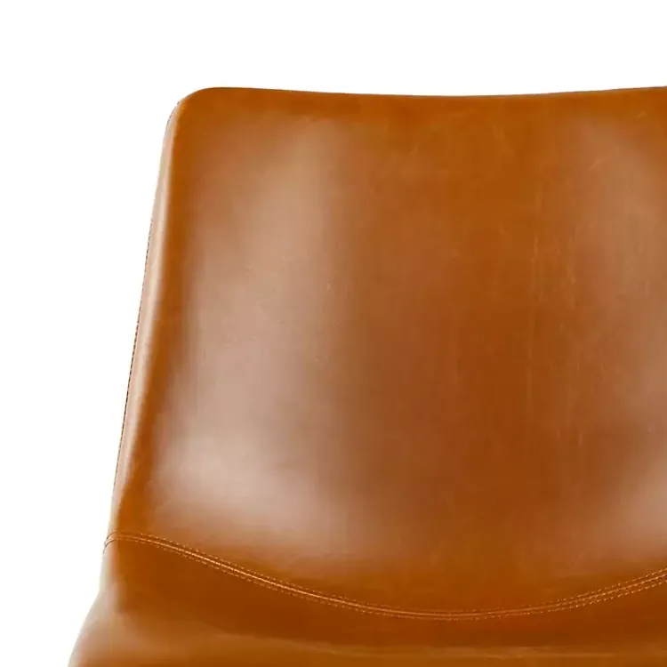 Kirklands Home Whiskey Faux Leather Scoop Dining Chairs, Set of 2 Brown Online