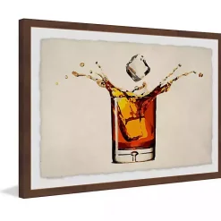 Kirklands Home Whiskey Splash Framed Wall Art Outlet