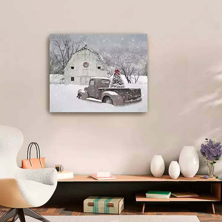 Christmas Art & Wall Decor>Kirklands Home Whisper of Christmas Canvas Art Print, 24x30 White