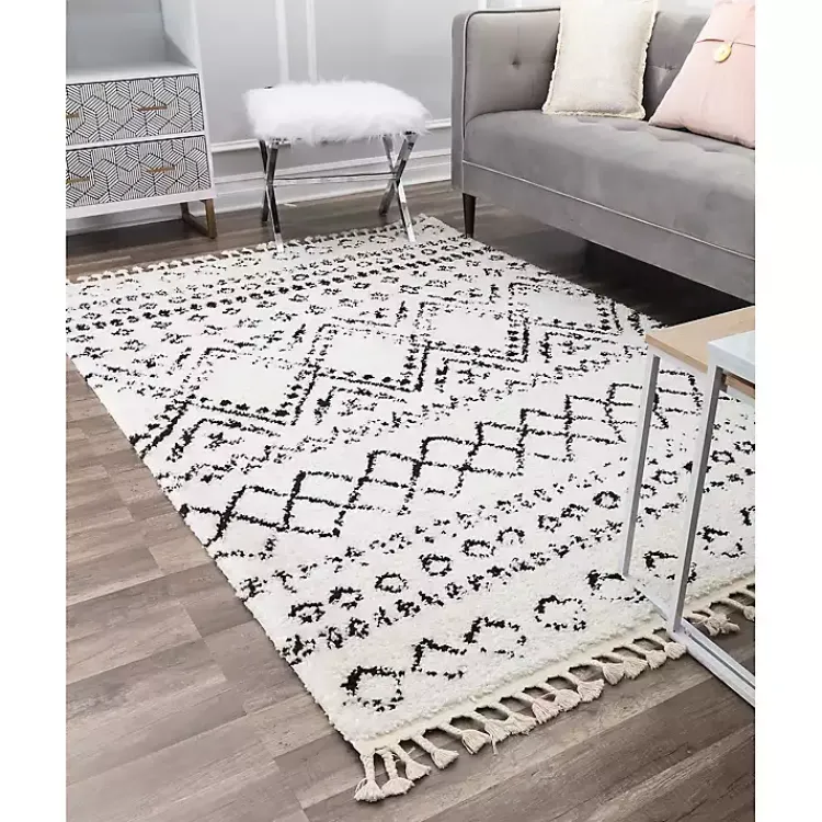 Kirklands Home Whisper White Moon Accent Rug, 2x8
